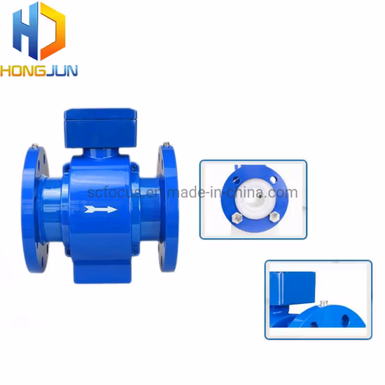 Sea Water IP67 Split Type Battery Power Electromagnetic Flow Meter/Flowmeter
